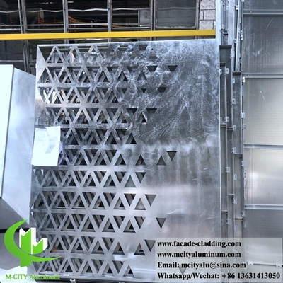 China CNC Architectural perforated sheet metal Outdoor aluminium sheet facade cladding 3mm folded supplier