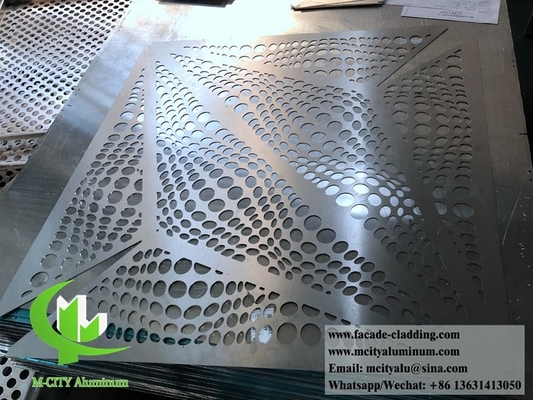 China Solid aluminum sheet perforation decorative panel metal facades supplier