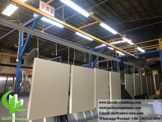 China Metal facade clad solid wall cladding aluminium anti rust durable coating powder coated supplier