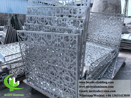 Laser cut aluminium panel metal facades metal cladding sheet powder coated