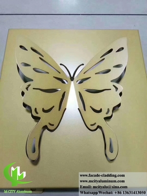 China Butterfly design metal panels aluminum sheet for decoration for wall, cladding supplier