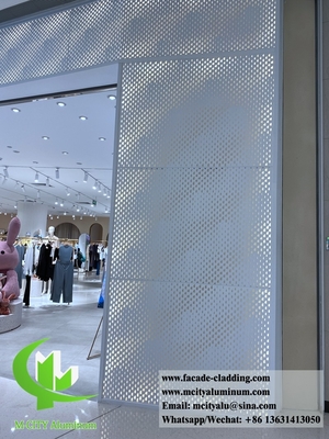China Peforated cladding aluminium facade panel metal sheet powder coated for shop wall decoration supplier