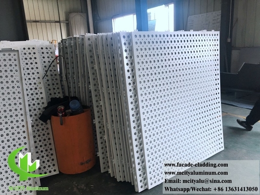 China Anti rust metal facade perforated aluminum solid cladding metal cladding powder coated supplier