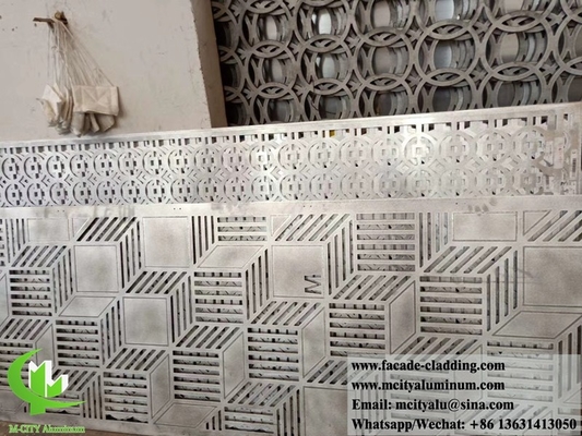 China Perforation metal cladding aluminium sheet hollow laser cut cladding for building facades supplier