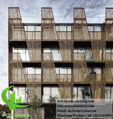 External laser cut Perforated metal cladding aluminium facades for building architectural decoration