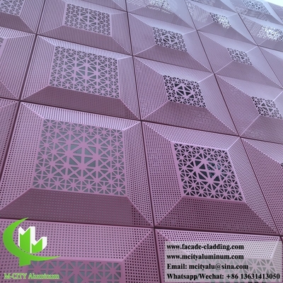 China 3D Decorative perforated sheet screen panels Aluminium cladding panels supplier