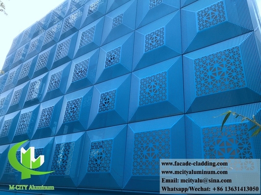 China 3D shape Perforated solid cladding aluminum metal sheet anti rust metal screen supplier