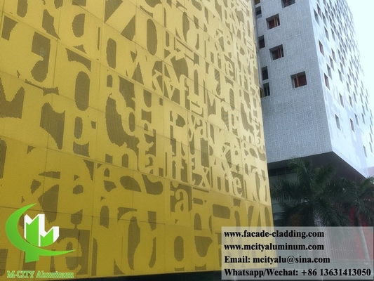 China Perforating metal screen for wall cladding solid aluminum panels for facades supplier