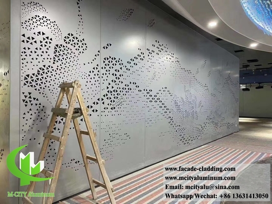 China Interior metal screen perforation aluminium panels for wall cladding supplier