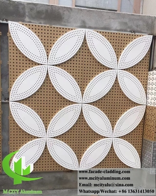 China 3D shape metal sheet aluminium facades perforation sheet golden color supplier