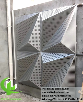 China 3D facade metal screen perforation sheet aluminium cladding for exterior decoration supplier