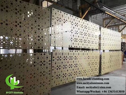China Laser cut metal screen aluminium decorative panel for wall cladding facade supplier