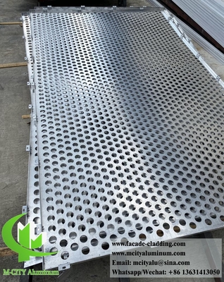 China China Perforated metal facade aluminium sheet PVDF paiting 2mm thickness champagne color supplier