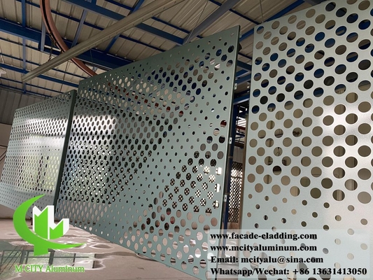 China Architectural metal perforated cladding aluminium facades PVDF durable coating supplier