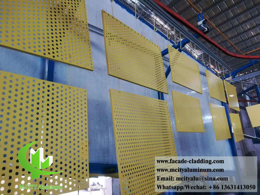China Perforating metal screen aluminium punched panels for wall clad facade supplier