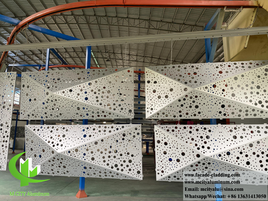 China 3D shape aluminum facades metal wall cladding for building facades supplier