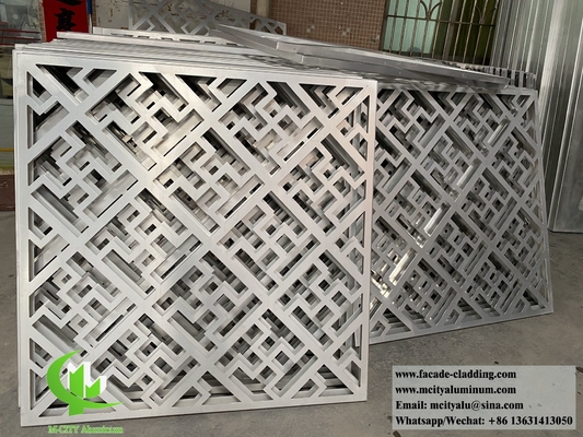 China Laser cut metal screen aluminium panels Chinese style traditional design hollow patterns for decoration supplier