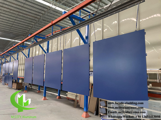 China 3mm Solid Aluminum Wall Panel For Building Cladding Facade Interior And Exterior Decoration PVDF Blue Color supplier