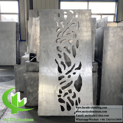 China Laser cut metal screen panels aluminium sheet decoration material for building wall facade cladding powder coated supplier