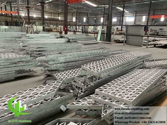 China Laser Cut Metal Screen Aluminium Sheet 3mm PVDF Metal Wall Cladding For Building Decoration supplier