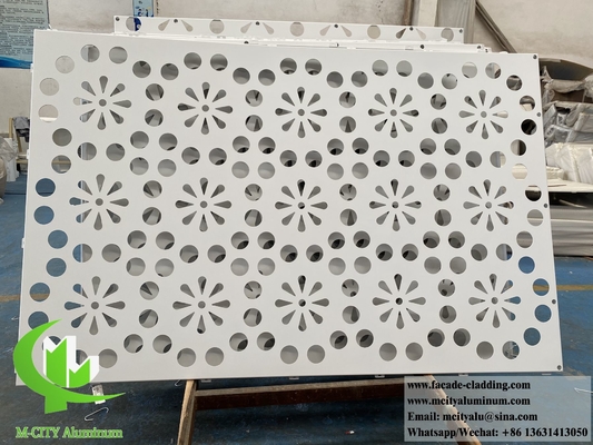 China Architectural Solid Aluminum Cladding 3mm Thickness Powder Coated White Color Anti Rust supplier