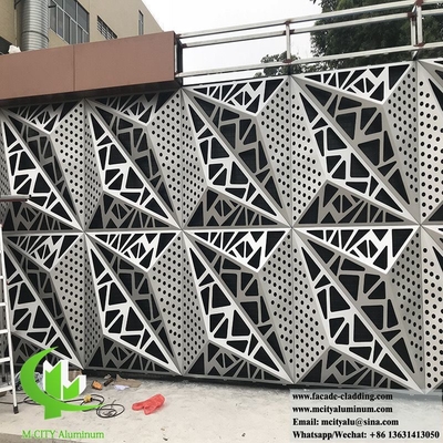 China Customized metal wall cladding 3D shape aluminum facade sheet 1m x 1m sliver color supplier