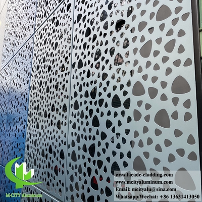 China 3mm metal facades aluminum wall cladding sliver color PVDF external wall facades supplier