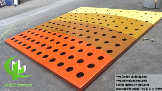 China Punching metal facade aluminum cladding panels metal screen PVDF coating supplier