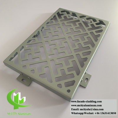 China Hollow perforated metal facade aluminum cladding panels metal screen PVDF 3mm supplier