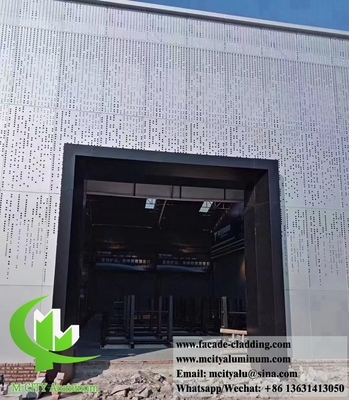 China Punching Metal Screen Aluminium Panels Cladding Perforated Sheet Sliver Color PVDF supplier