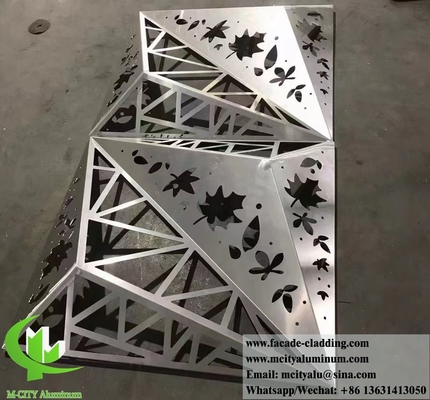 China 3D Aluminum Panels Laser Cut Design Powder Coated Akzo Nobel For Outdoor Wall Cladding supplier