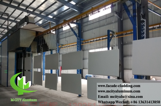 China Solid Aluminum Cladding Metal Panels For Wall Cladding Facade PVDF Coating Grey Color supplier