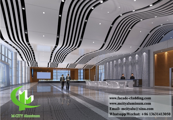 China Metal Ceiling Aluminium Ceilings For Lobby Exterior And Interior Decoration 2mm Thickness supplier