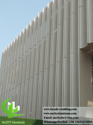 China CNC Perforated Metal Screen Aluminum Panels For Building Wall Cladding Facade 3mm supplier