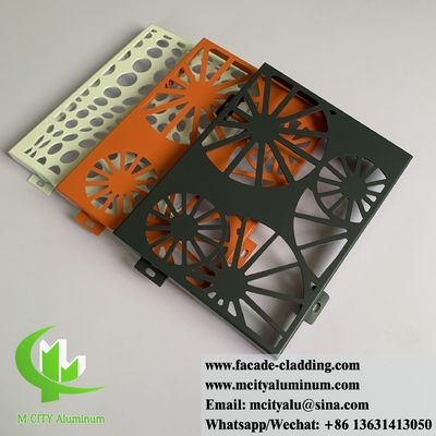 China Laser Cut Metal Screen Aluminium Facades Solid Aluminium Sheet With Patterns Design supplier