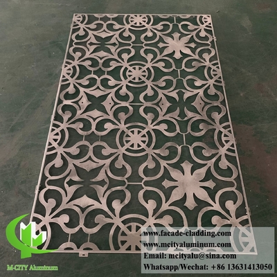 China Laser Cut Metal Sheet With Hollow Patterns 3mm Thickness Aluminium Cladding Screen supplier