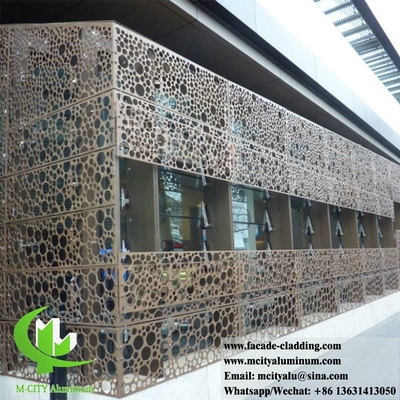 China Decorative Metal Screen Aluminium Panels Wall Cladding Facades System 3mm Thickness supplier