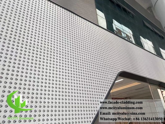 China Decorative Aluminum Screen Metal Facade Panels With Perforated Pattern Laser Cut Design supplier