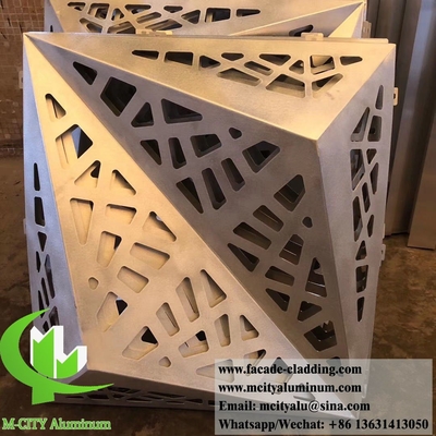 China Metal Facades Aluminum Laser Cut Screen 3D Shape Exterior Wall Cladding Decoration Architectural supplier