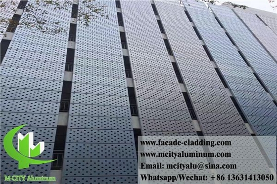 China Powder Coated Perforated Metal Sheet Aluminium Cladding Exterior Wall Panels Facade Systems supplier