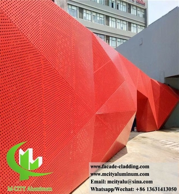 China Perforated Metal Sheet 3D Design Aluminum Panels Facade Cladding Screen supplier