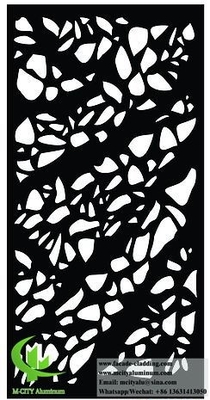 China Aluminum Decorative Privacy Panels With Laser Cut Patterns Powder Coated Black Color supplier