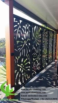 China Decorative Outdoor Privacy Panels Metal Fence Aluminum screen With Laser Cut Design supplier