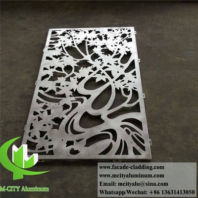 China Architectural Laser Cut Metal Screen Aluminium Sheet For Wall Cladding Panels Decoration supplier