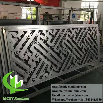 China Decorative Laser Cut Metal Outdoor Screens Aluminium Sheet For Wall Fence Balcony Decoration supplier