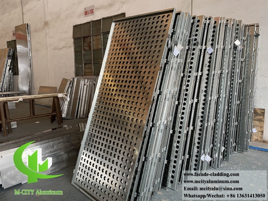 China Decorative Perforated Aluminum Cladding Punching Round Holes Metal Anti Rust Waterproof supplier