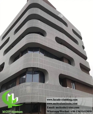 China Perforated Metal Cladding Facades System 3mm Thickness PVDF Sliver Aluminium Screens supplier
