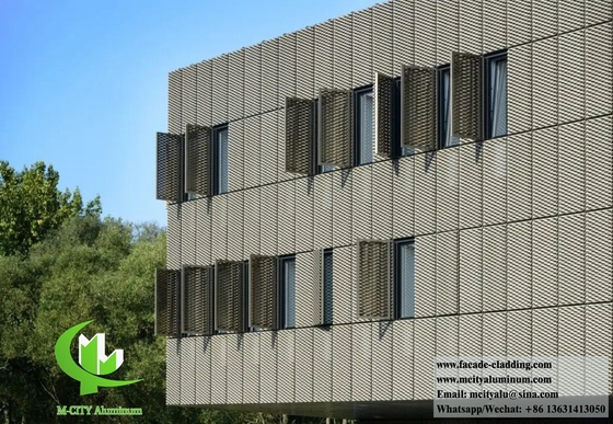 China Architectural Metal Screen Aluminum Sheet Perforating Screen Outdoor Facade Cladding supplier