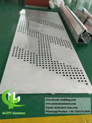 China Perforated Metal Wall Panels For Ceiling Or Facades Cladding Decoration sliver color supplier