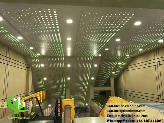 China Perforated Metal Wall Cladding For Elevator Decoration With LED Light supplier